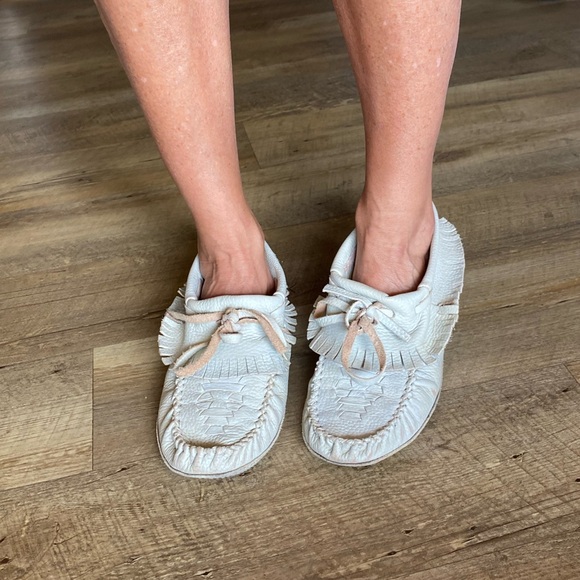 Free People Fringed Leather Moccasins - Picture 12 of 16